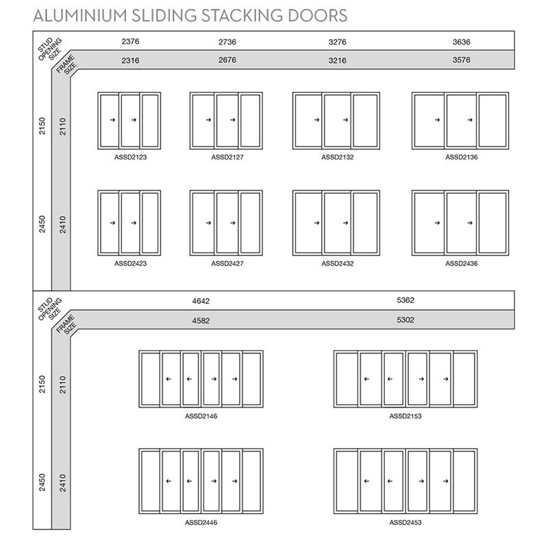 Digah -Popular Commercial Design Aluminium Frame Sliding Doors-13