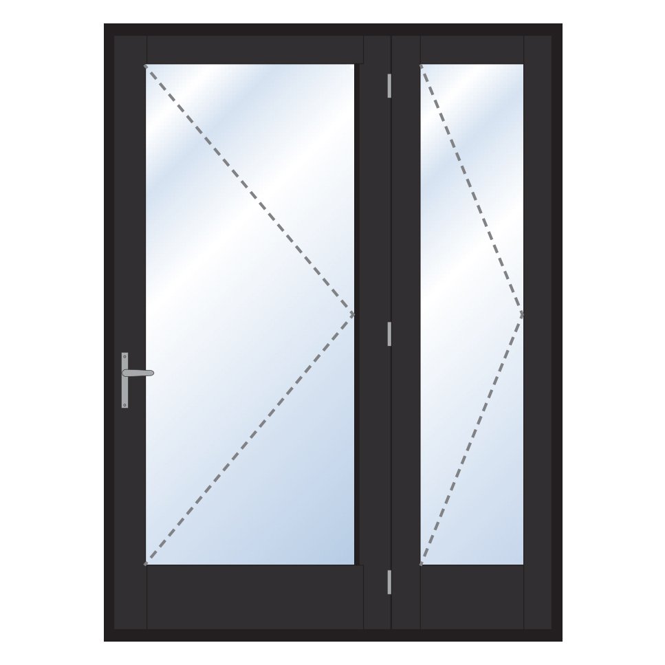 Digah -Best Customized Aluminium Frame French Swinging Doors Digah-16